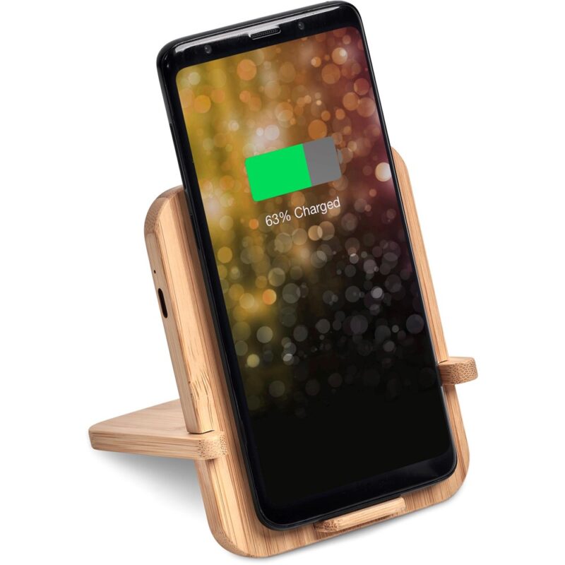 Okiyo Noryoku Bamboo Wireless Charging Phone Stand - Image 5