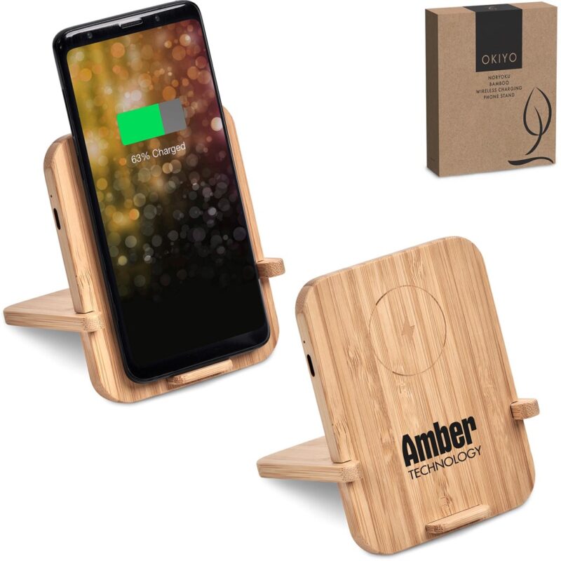 Okiyo Noryoku Bamboo Wireless Charging Phone Stand - Image 11
