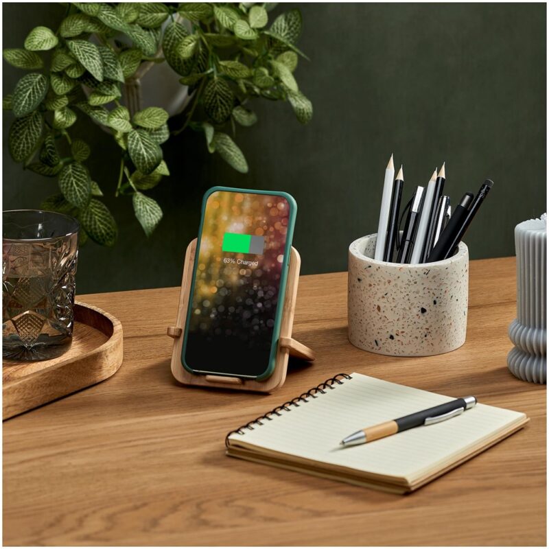 Okiyo Noryoku Bamboo Wireless Charging Phone Stand - Image 13