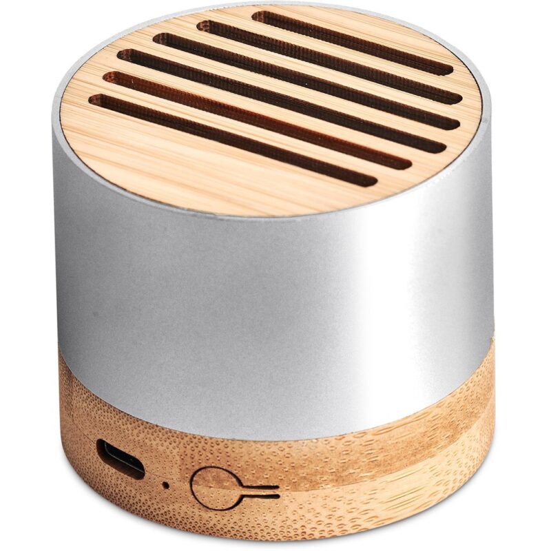 Okiyo Utau Bamboo & Recycled Aluminium Bluetooth Speaker - Image 3