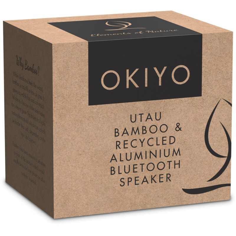 Okiyo Utau Bamboo & Recycled Aluminium Bluetooth Speaker - Image 6