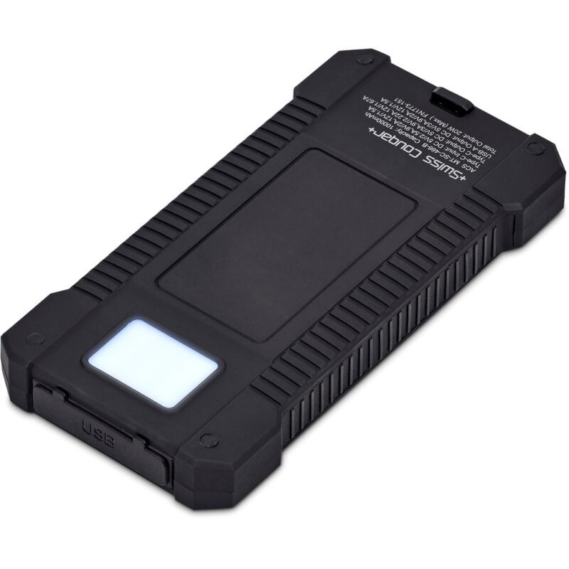 Swiss Cougar Durban Fast Charge 20W Solar Power Bank -10000mAh - Image 3