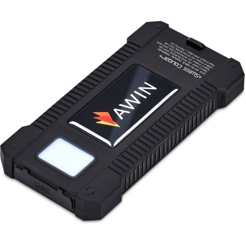 Swiss Cougar Durban Fast Charge 20W Solar Power Bank -10000mAh - Image 5