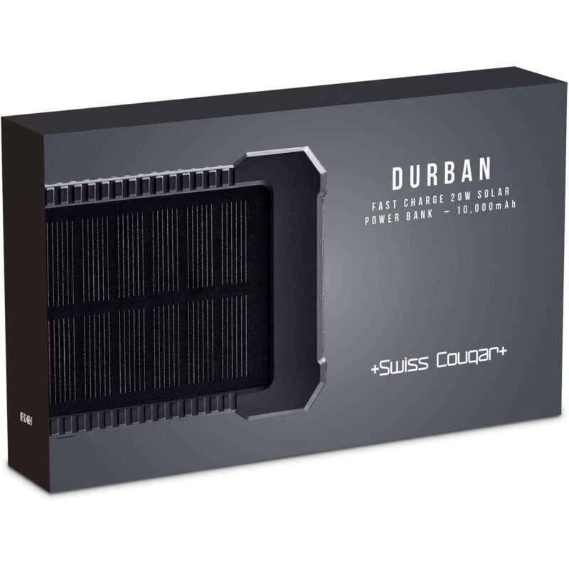 Swiss Cougar Durban Fast Charge 20W Solar Power Bank -10000mAh - Image 11