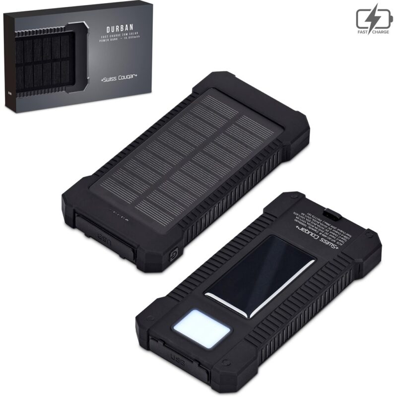 Swiss Cougar Durban Fast Charge 20W Solar Power Bank -10000mAh - Image 17