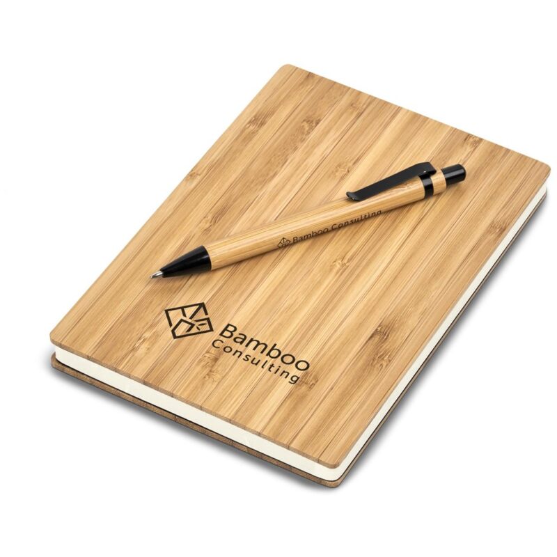 Okiyo Yahari Bamboo Notebook & Pen Set - Image 3