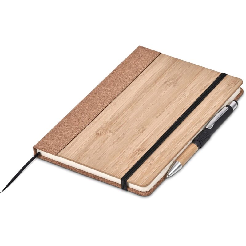 Okiyo Eri Bamboo & Cork Notebook & Pen Set - Image 4