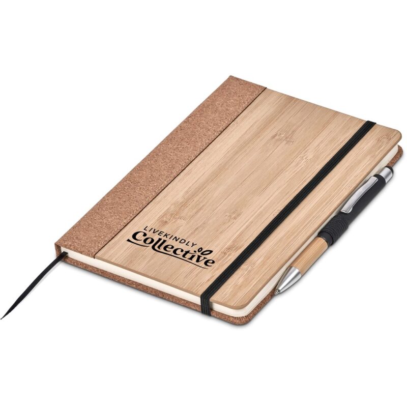 Okiyo Eri Bamboo & Cork Notebook & Pen Set - Image 5