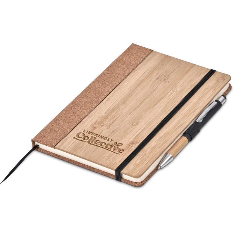 Okiyo Eri Bamboo & Cork Notebook & Pen Set - Image 3