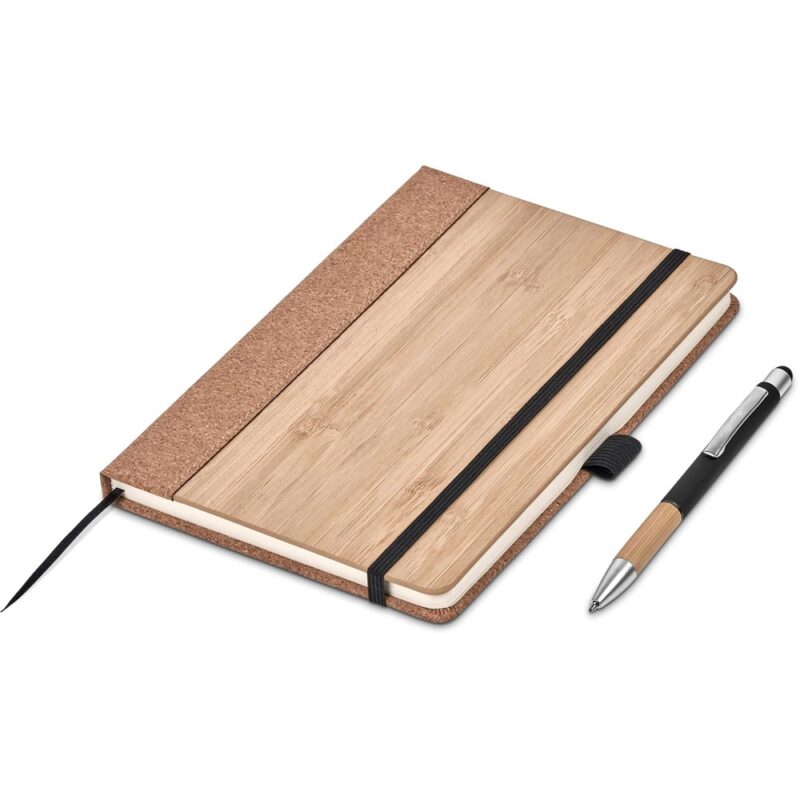 Okiyo Eri Bamboo & Cork Notebook & Pen Set - Image 7