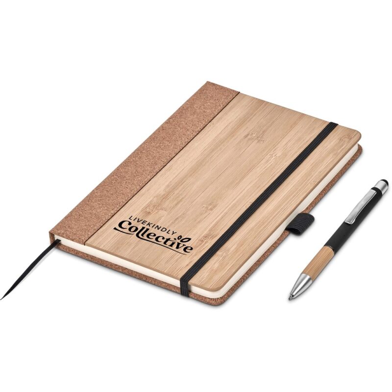 Okiyo Eri Bamboo & Cork Notebook & Pen Set - Image 8