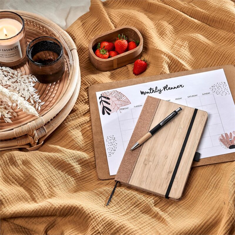 Okiyo Eri Bamboo & Cork Notebook & Pen Set - Image 13