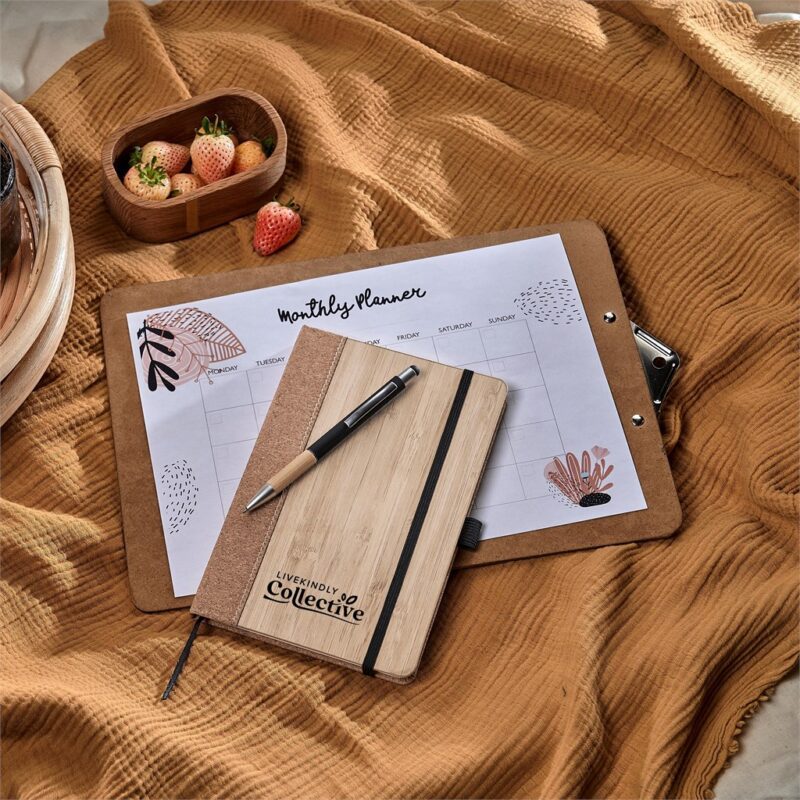 Okiyo Eri Bamboo & Cork Notebook & Pen Set - Image 14