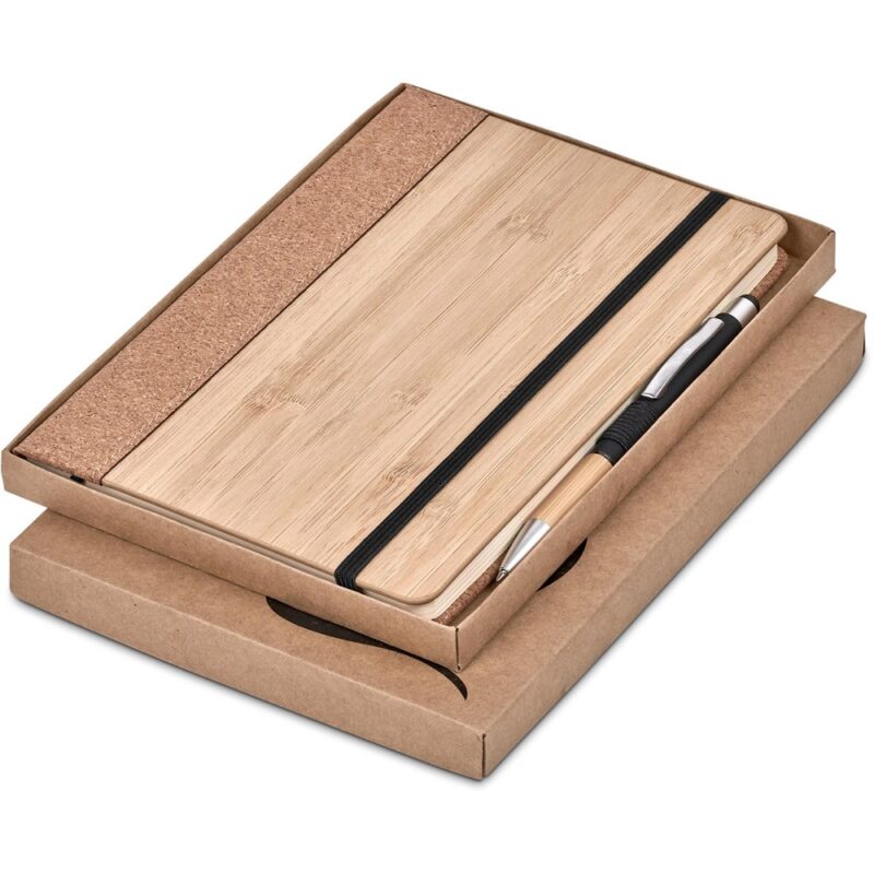 Okiyo Eri Bamboo & Cork Notebook & Pen Set - Image 15
