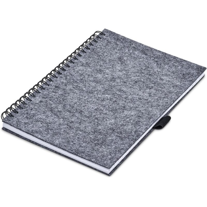 Okiyo Fuji Recycled PET Felt A5 Spiral Notebook - Image 3