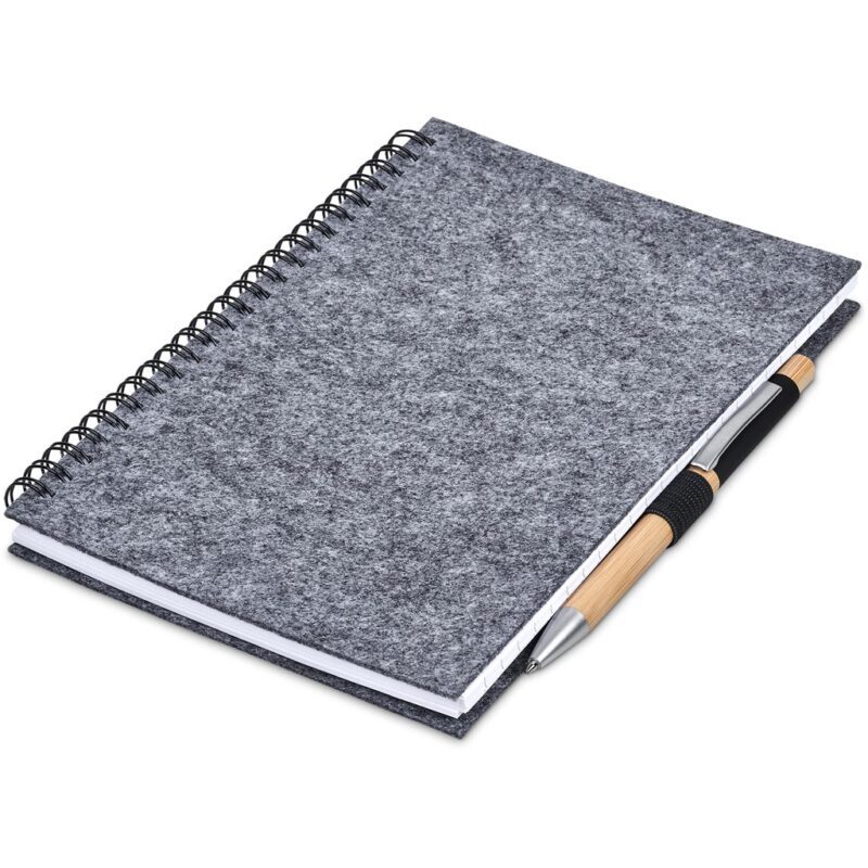 Okiyo Fuji Recycled PET Felt A5 Spiral Notebook - Image 6