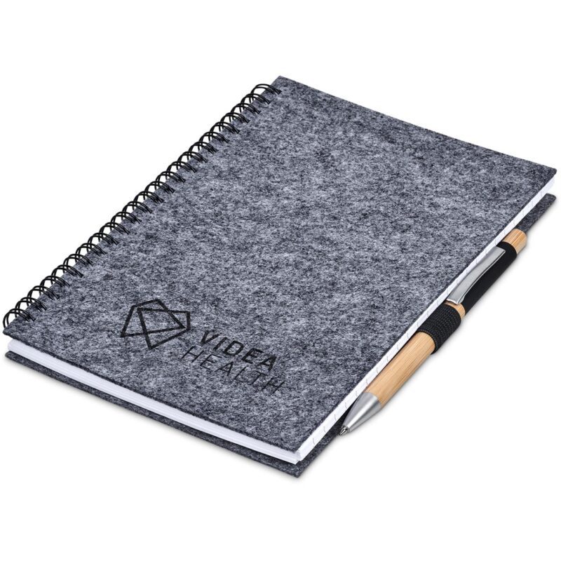 Okiyo Fuji Recycled PET Felt A5 Spiral Notebook - Image 5