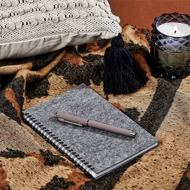 Okiyo Fuji Recycled PET Felt A5 Spiral Notebook - Image 8