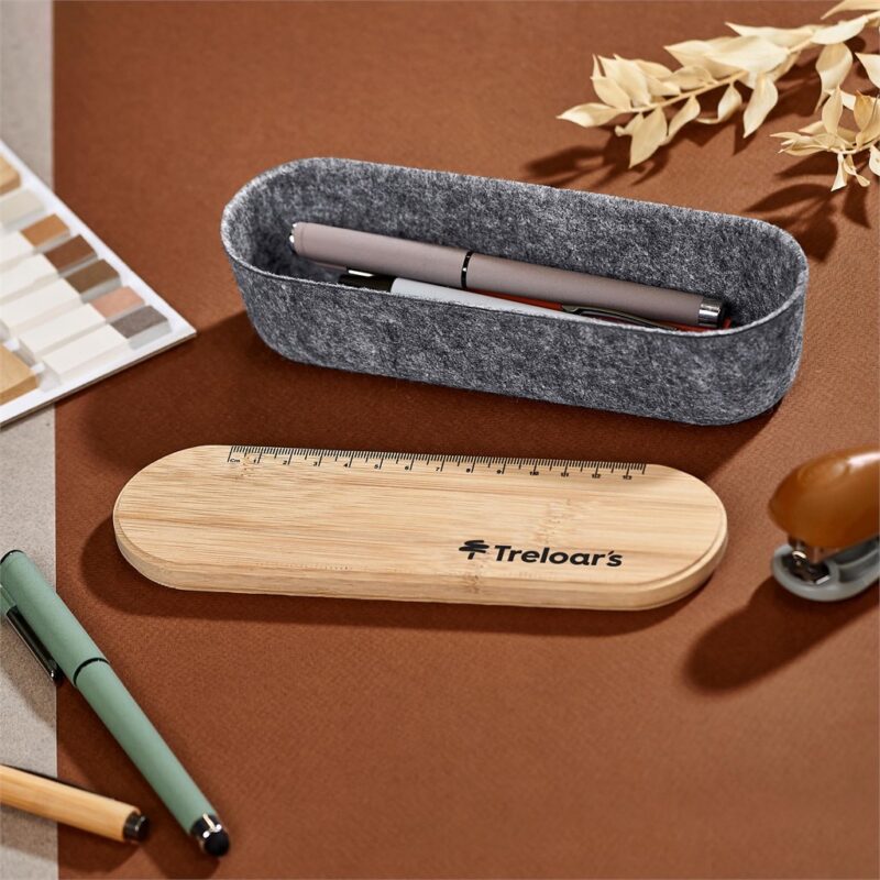 Okiyo Byoga Recycled PET Felt & Bamboo Stationery Case - Image 20