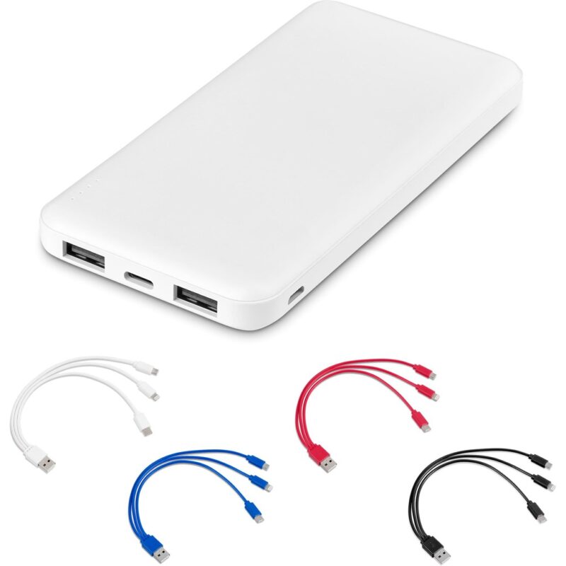 Kingpin White 10 Compact Power Bank – 10,000mAh - Image 2
