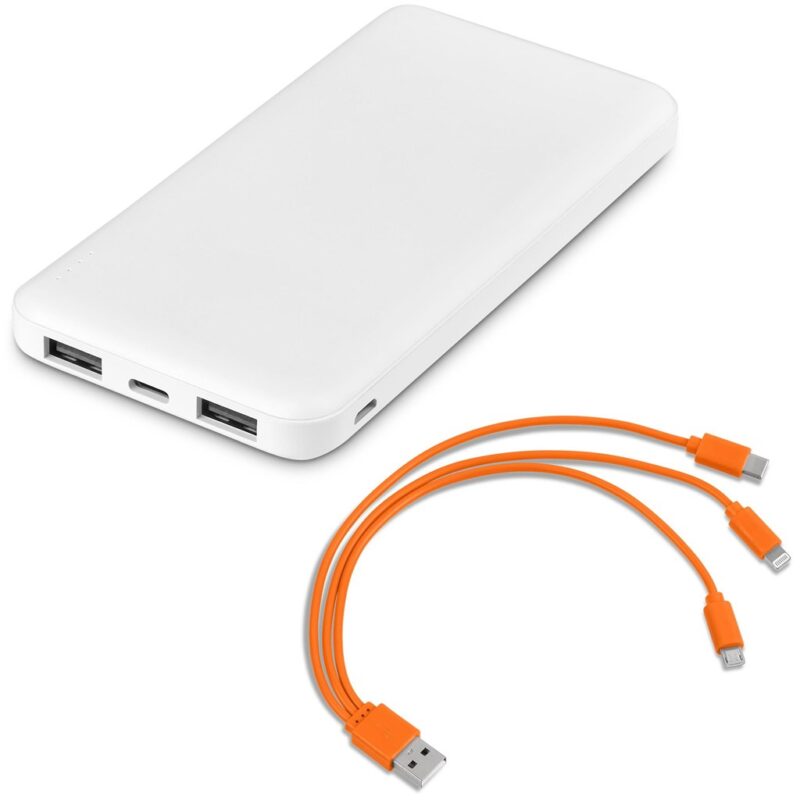 Kingpin White 10 Compact Power Bank – 10,000mAh - Image 4