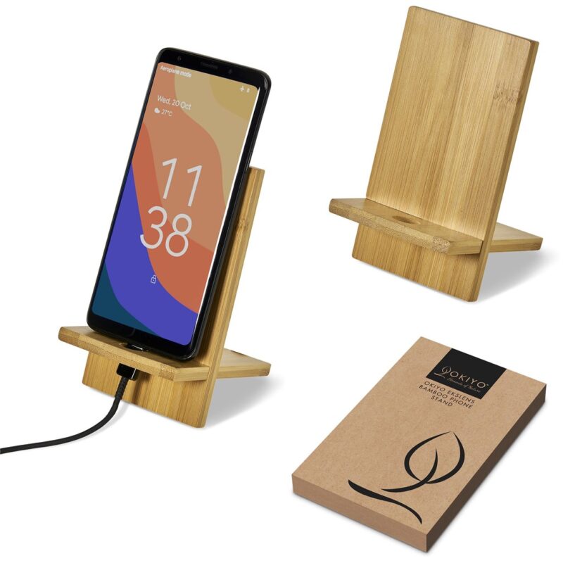 Okiyo Ekslens Bamboo Phone Stand - Image 13