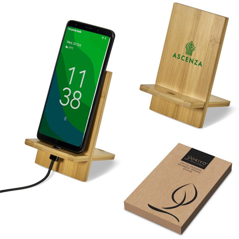 Okiyo Ekslens Bamboo Phone Stand - Image 14