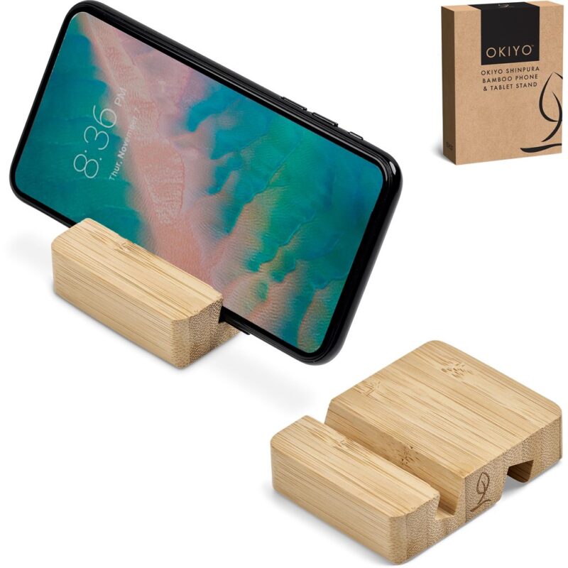 Okiyo Shinpura Bamboo Phone & Tablet Stand - Image 12