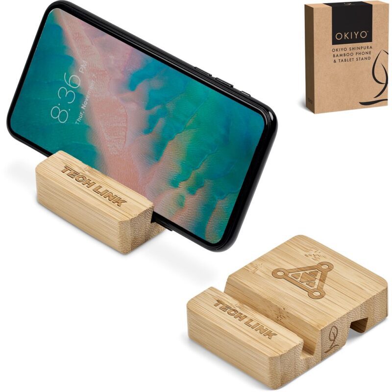 Okiyo Shinpura Bamboo Phone & Tablet Stand - Image 11