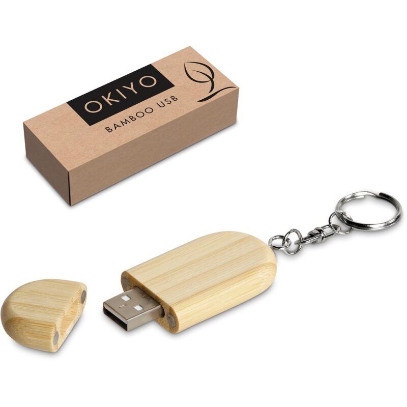 Okiyo Benkyou Bamboo Flash Drive Keyholder - 8GB - Image 3