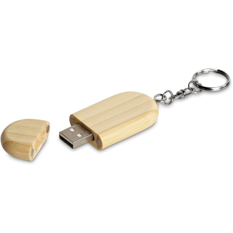 Okiyo Benkyou Bamboo Flash Drive Keyholder - 8GB - Image 6