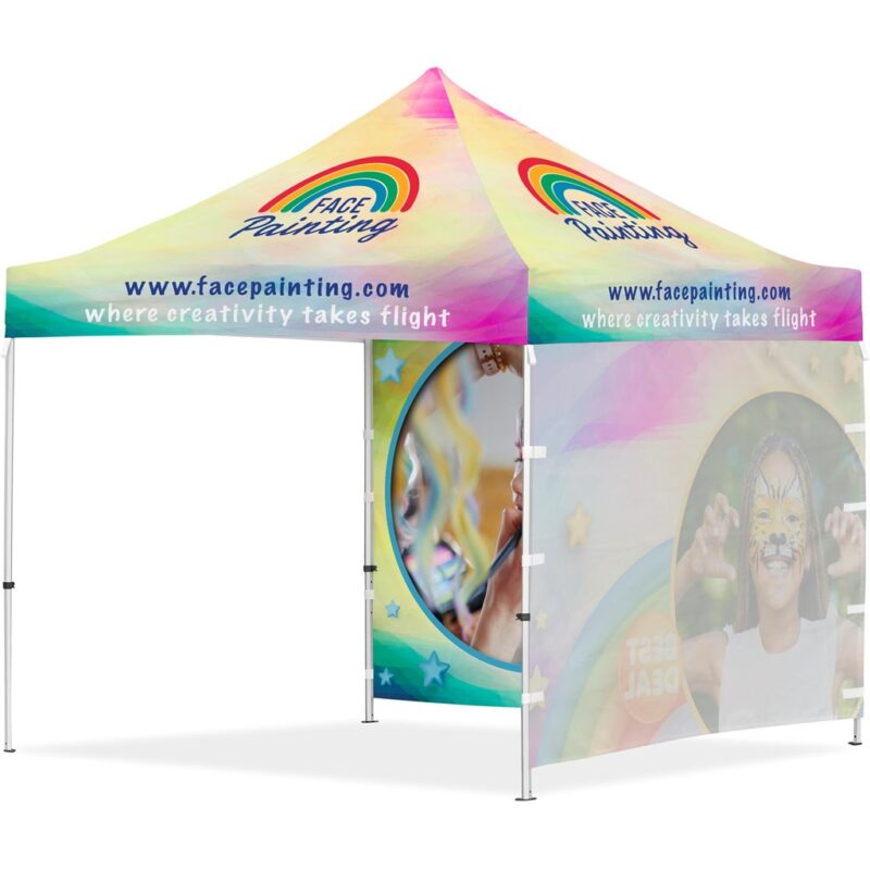 Coated Steel Sublimated Gazebo 3m x 3m - 2 Full-Wall Skins - Image 2