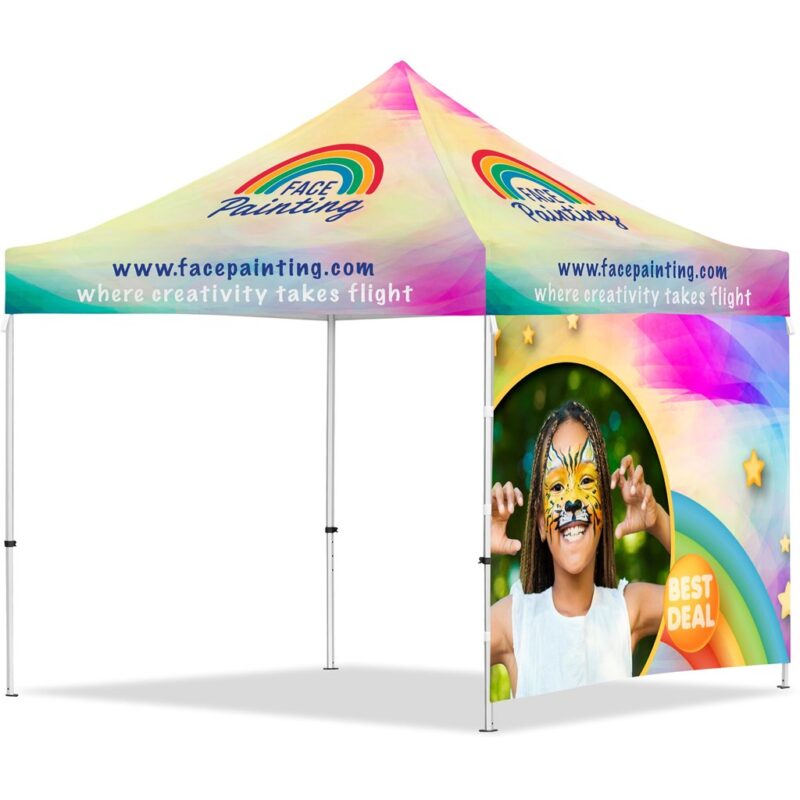 Coated Steel Sublimated Gazebo 3m x 3m - 1 Full-Wall Skin - Image 2