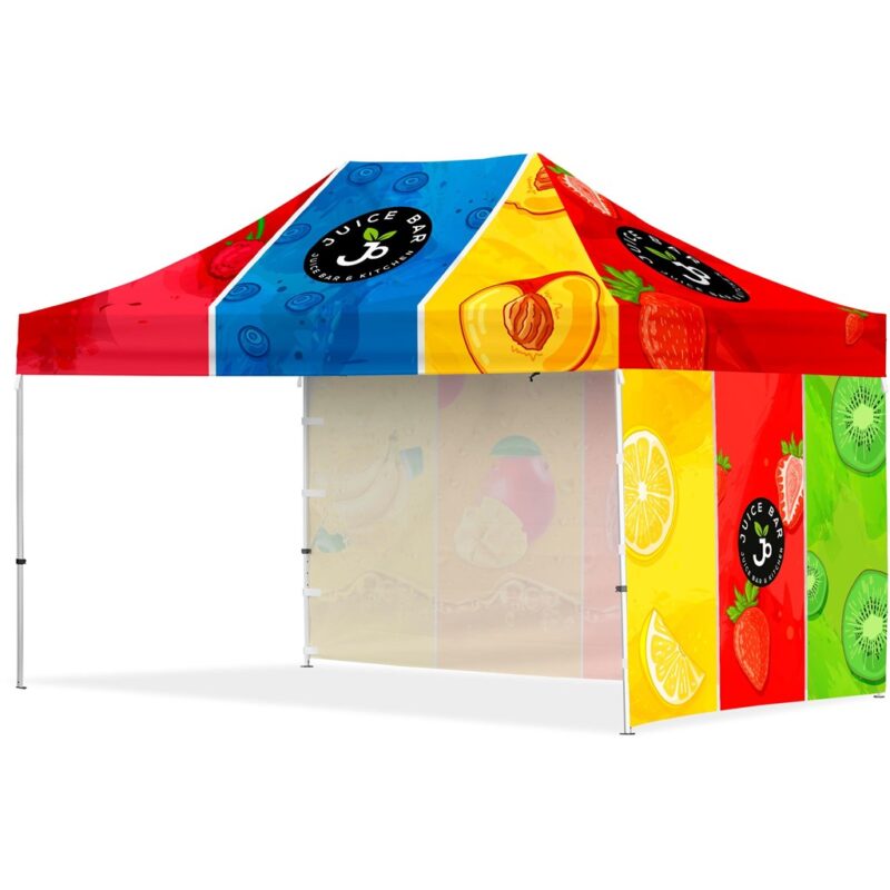 Coated Steel Sublimated Gazebo 4.5m x 3m - 1 Long Full-Wall Skin - 1 Short Full Wall Skin - Image 2