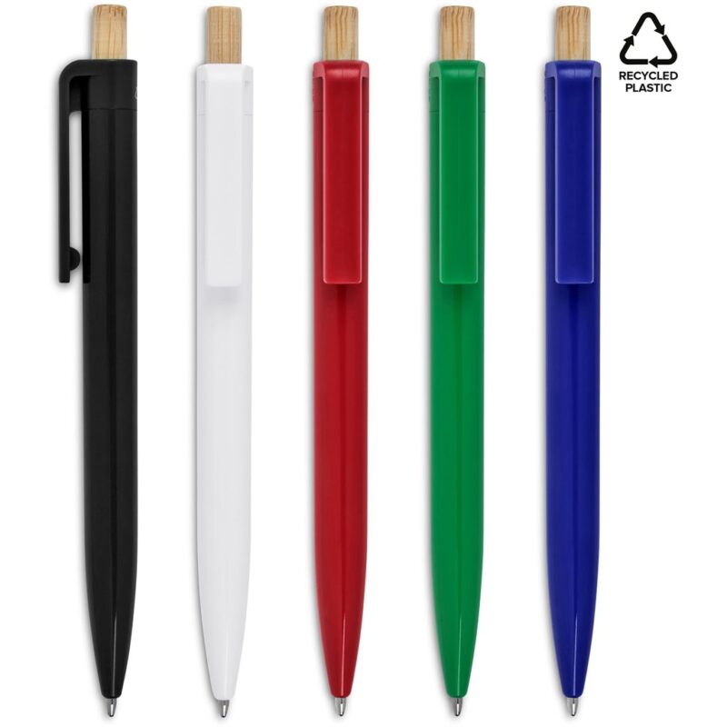 Altitude Tickit Recycled Plastic & Bamboo Ball Pen - Image 2