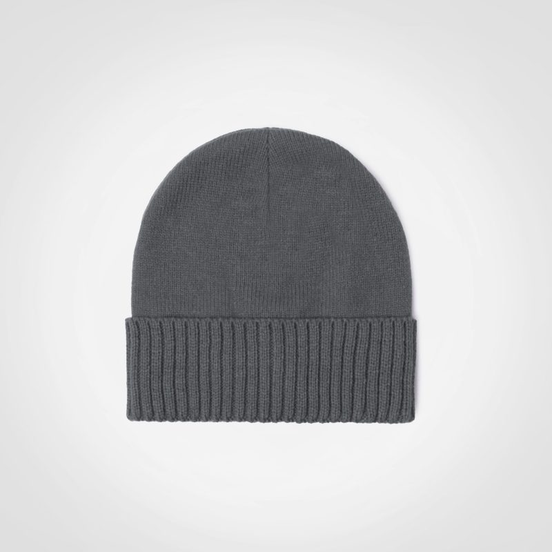 Summit Beanie in Charcoal – Sleek dark grey beanie for a minimalist winter look