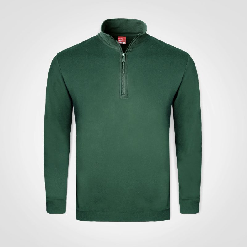 FWRD quarter-zip sweater in bottle Green