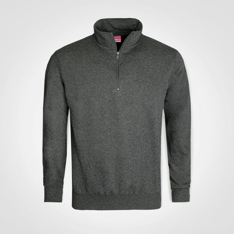 FWRD quarter-zip sweater in Charcoal Melange