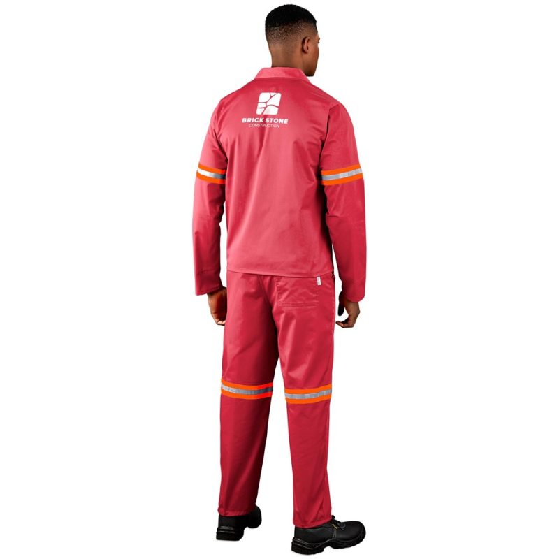 Trade Polycotton Conti Suit - Reflective Arms & Legs - Orange Tape - Image 4