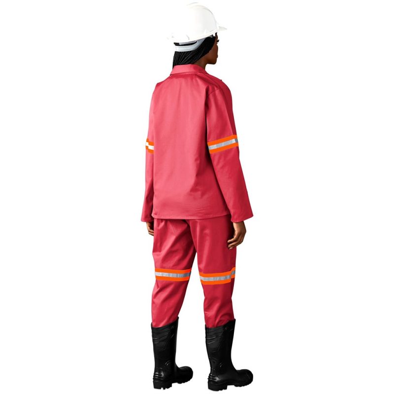 Trade Polycotton Conti Suit - Reflective Arms & Legs - Orange Tape - Image 5