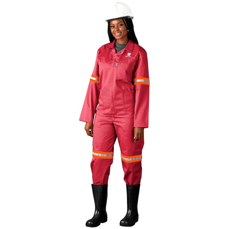 Trade Polycotton Conti - Suit Reflective Arms, Legs & Back - Orange Tape - Image 6