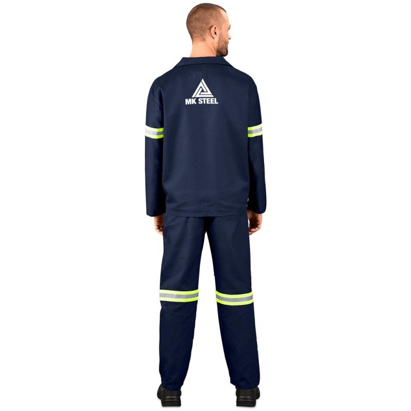 Technician 100% Cotton Conti Suit - Reflective Arms & Legs - Yellow Tape - Image 3