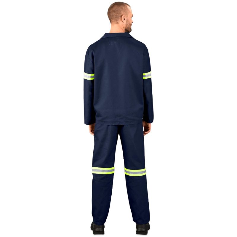 Technician 100% Cotton Conti Suit - Reflective Arms & Legs - Yellow Tape - Image 2