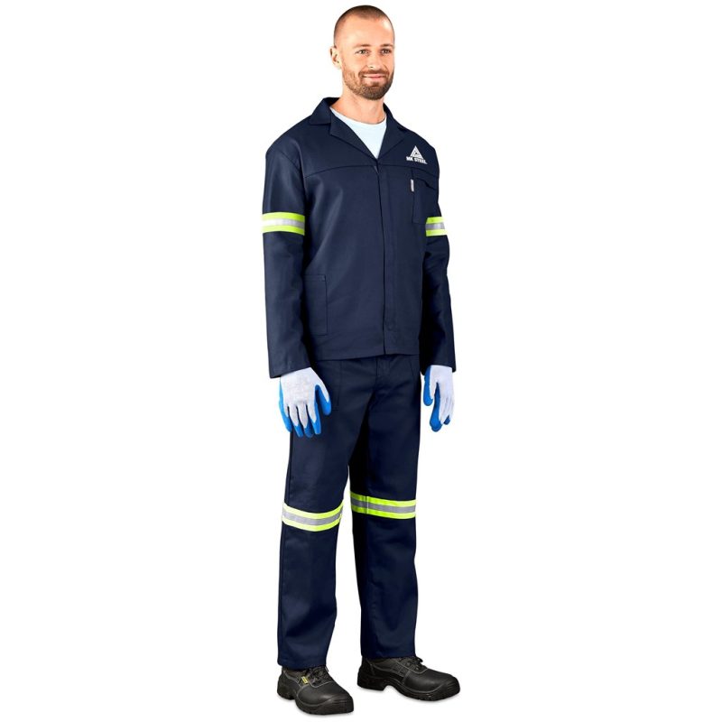 Technician 100% Cotton Conti Suit - Reflective Arms, Legs & Back - Yellow Tape - Image 5