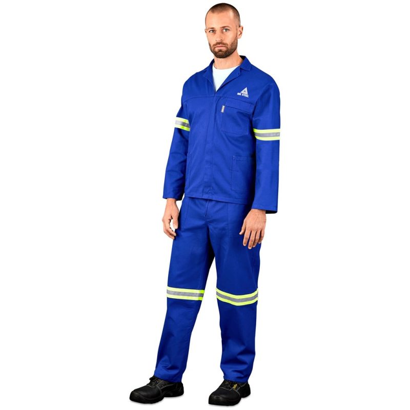 Technician 100% Cotton Conti Suit - Reflective Arms, Legs & Back - Yellow Tape - Image 9