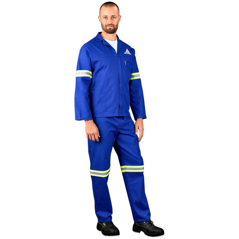 Technician 100% Cotton Conti Suit - Reflective Arms, Legs & Back - Yellow Tape - Image 11