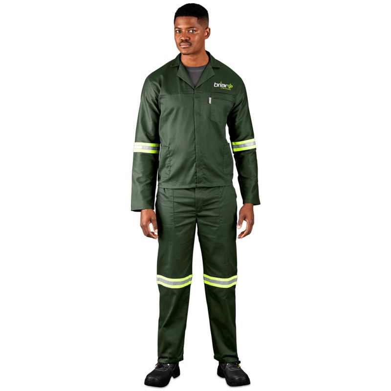 Acid Resistant Polycotton Conti Suit - Reflective Arm & Legs - Yellow Tape - Image 4