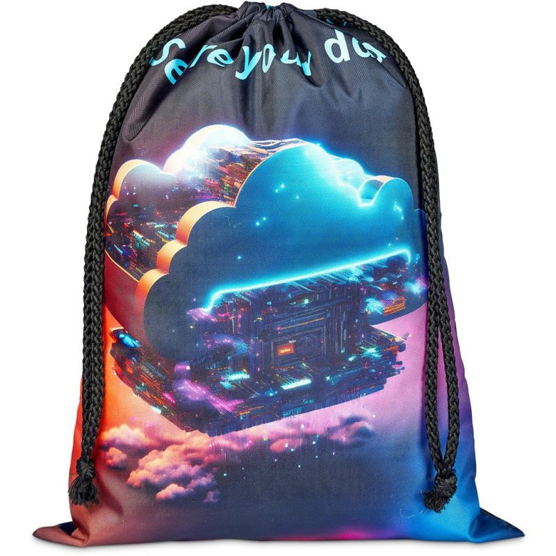 Hoppla Pacific Maxi Polyester Drawstring Pouch - Image 2