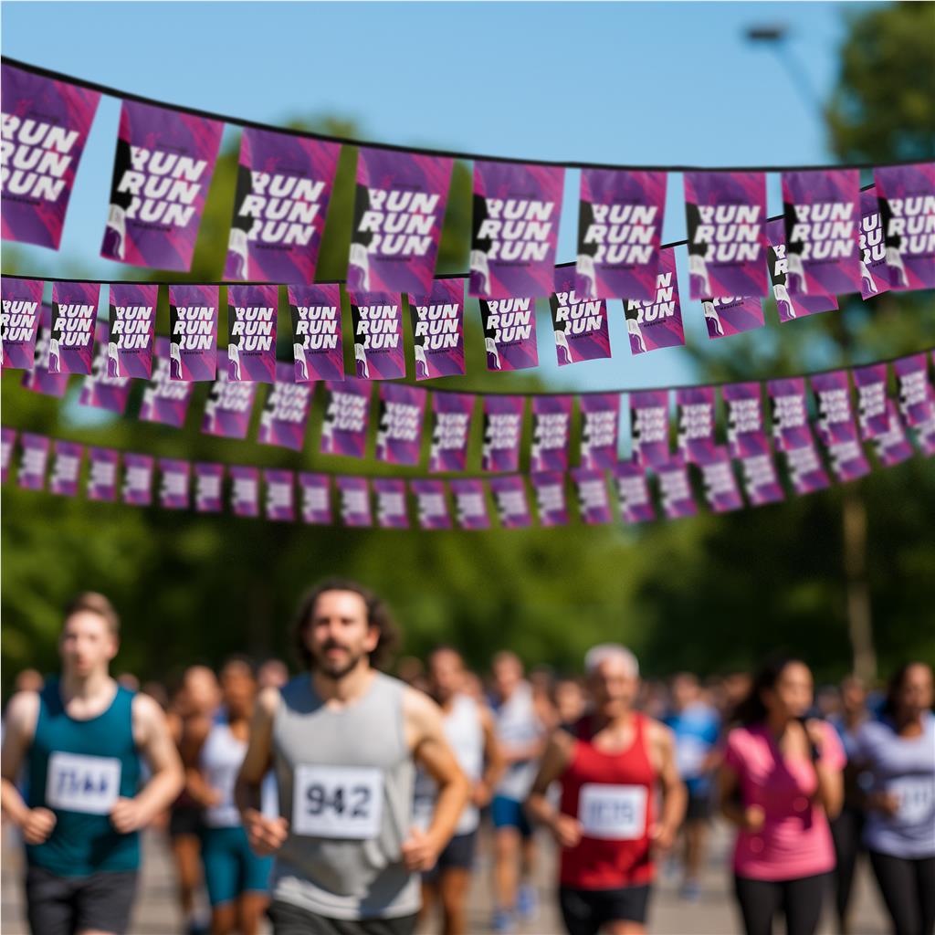 Sublimated Single-Sided Polyester Rectangle Bunting - 10m - Image 2